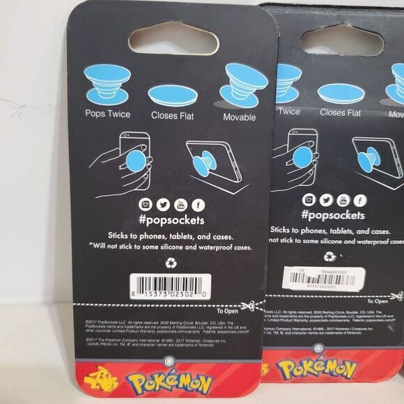 4 New Pokemon Popsocket Lot Phone Grip Stand Eevee Squirtle Charmander Bulbasaur - Picture 5 of 5